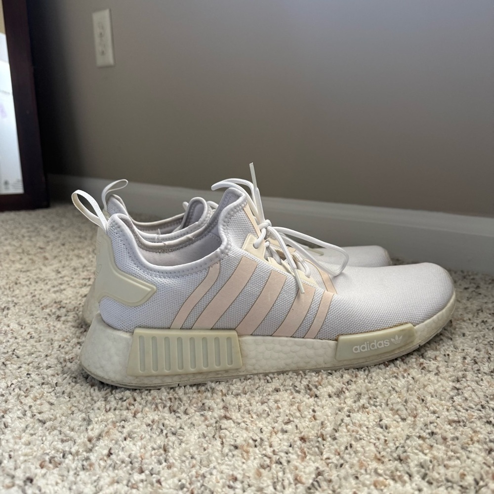 Adidas Cream and White NMD Sneakers Workout Running - Picture 2 of 7